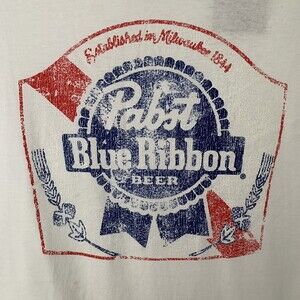Pabst Blue Ribbon Beer Logo Unisex (Medium) Graphic T Shirt PBR